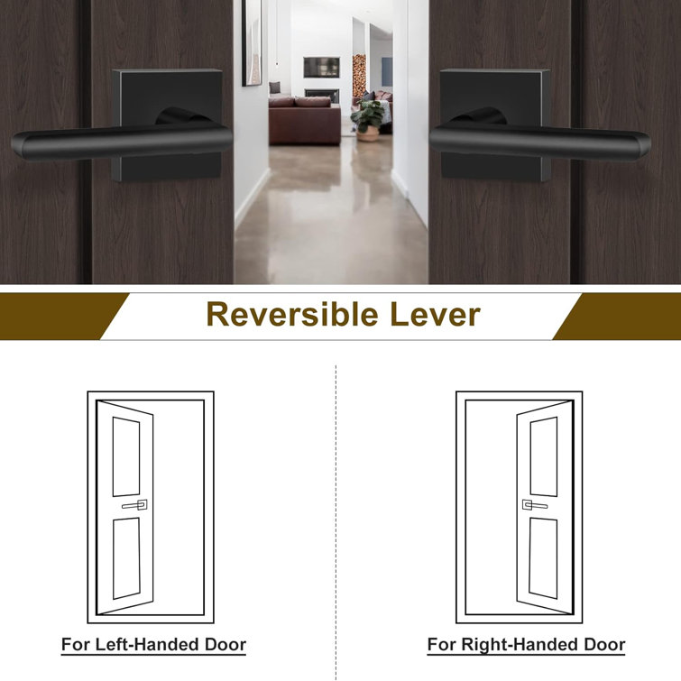 HOSOM Privacy Door Handles for Bedroom, Bathroom & More Interior Door